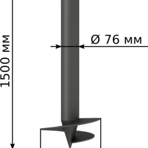 Винтовая свая СВС-76-1500